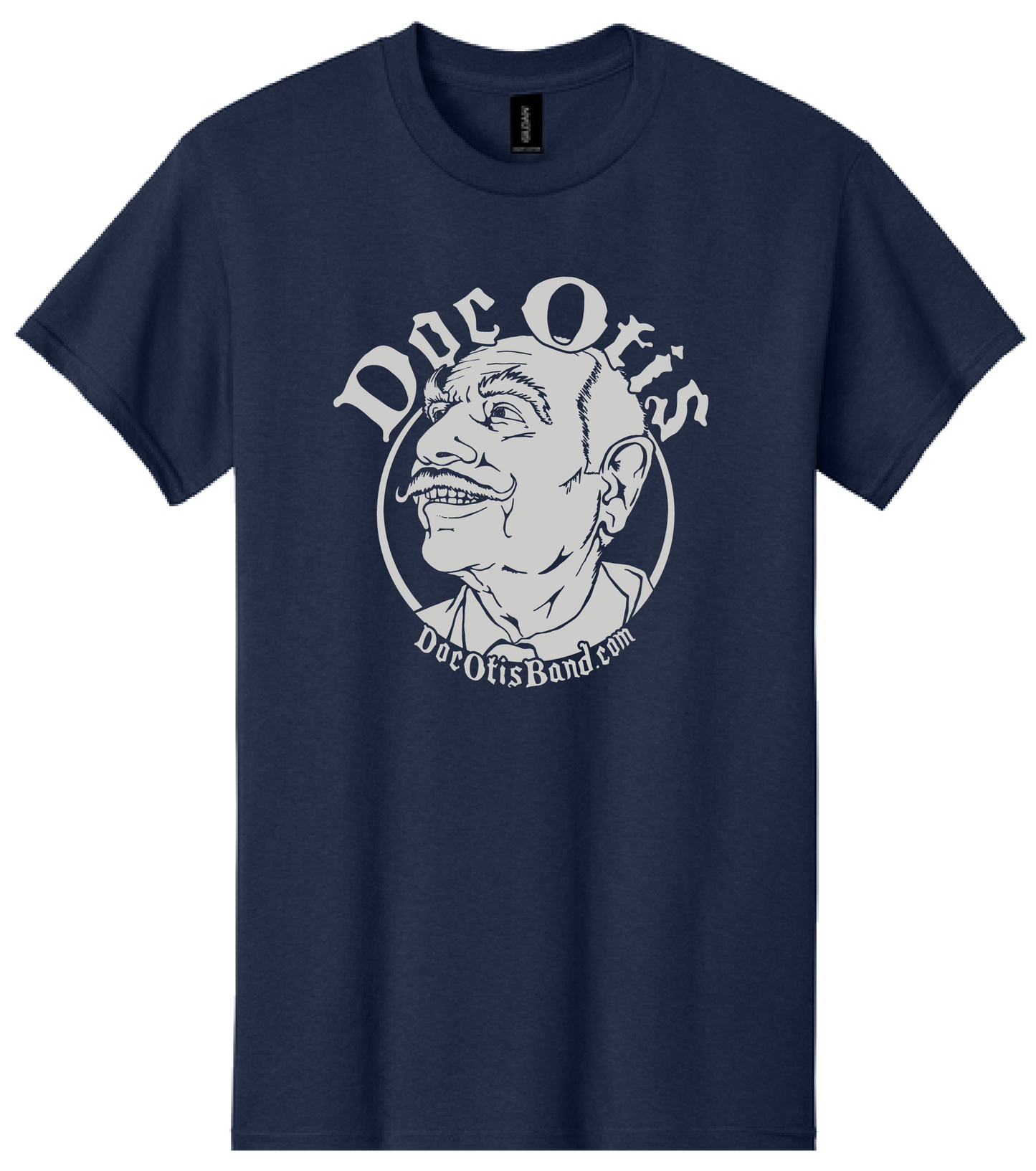 T-Shirt Navy w/Metallic Silver Logo